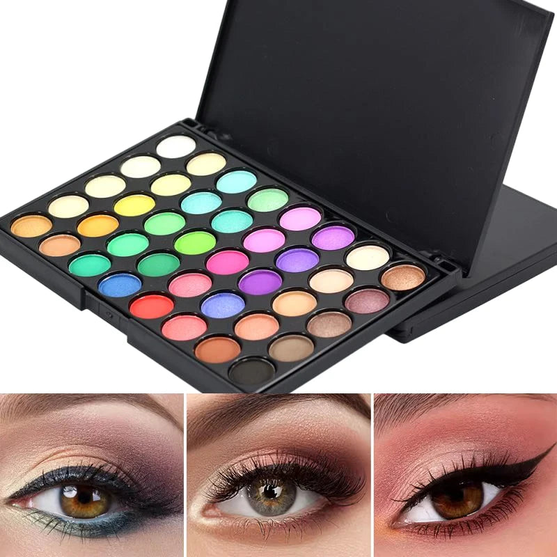 40-Color Professional Eyeshadow Palette Matte and Shimmer