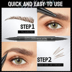 Double-Ended Waterproof Liquid Eyebrow Pen