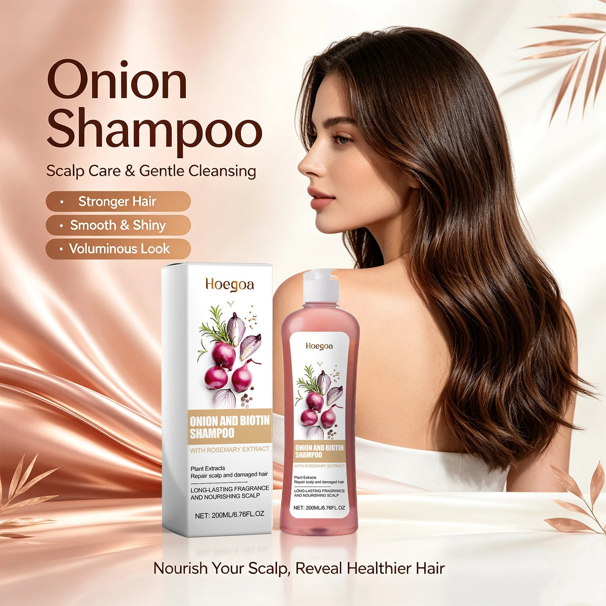 Onion and Biotin Hair Repair Shampoo for Thinning and Damaged Hair