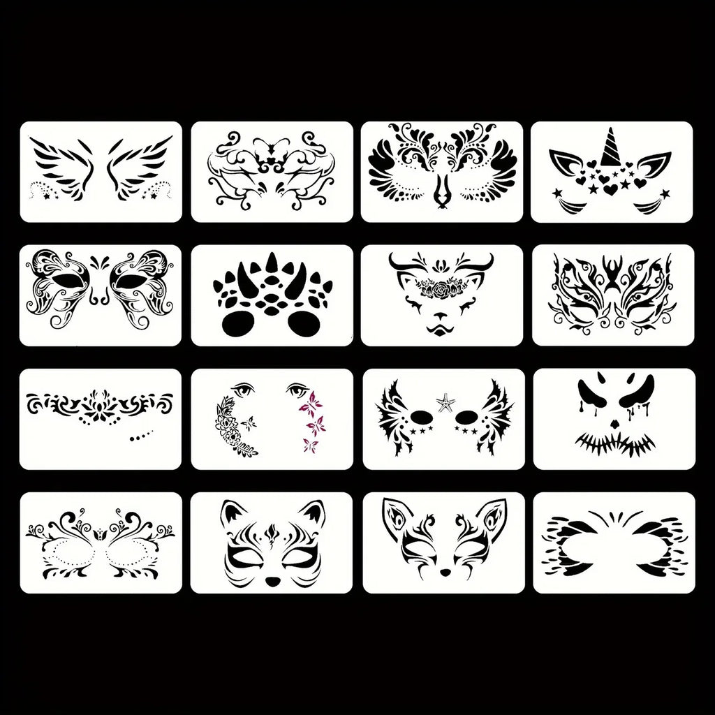 Reusable Face Painting Stencils for Parties and DIY Makeup