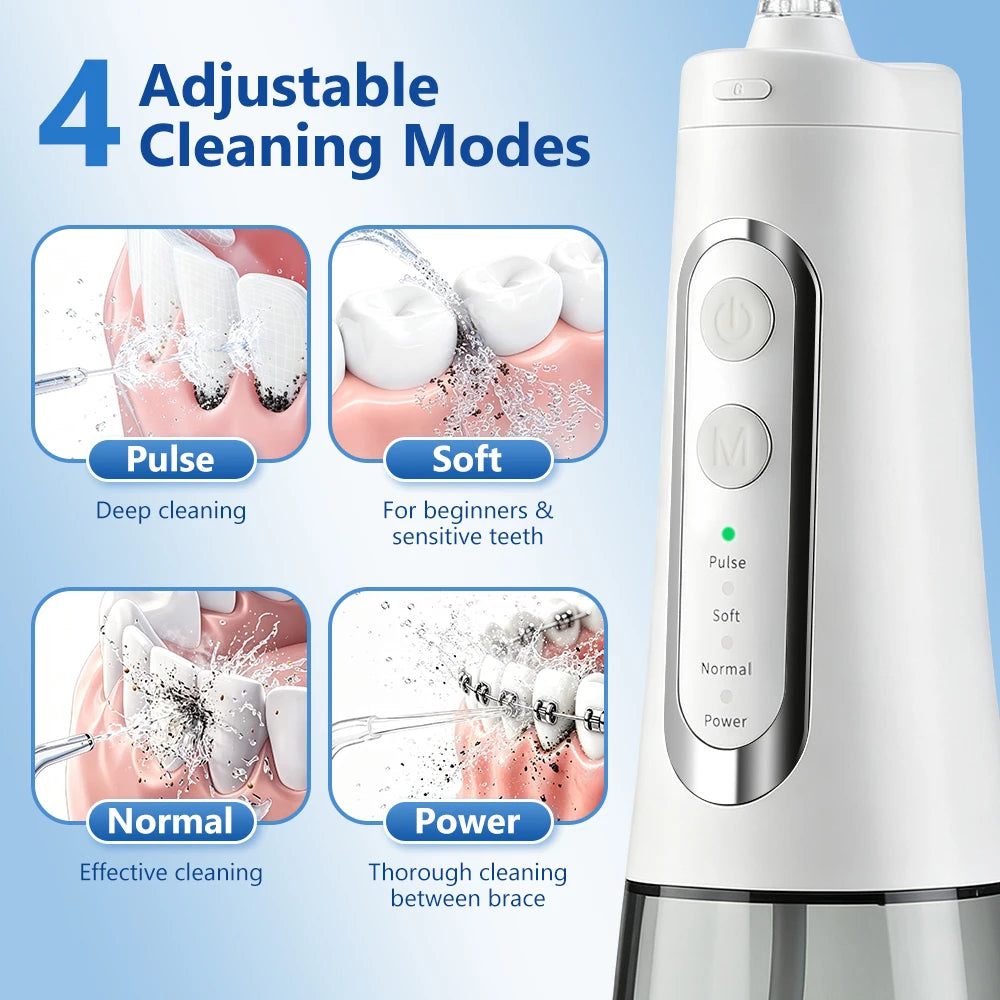 Cordless Portable Water Dental Flosser for Teeth and Braces