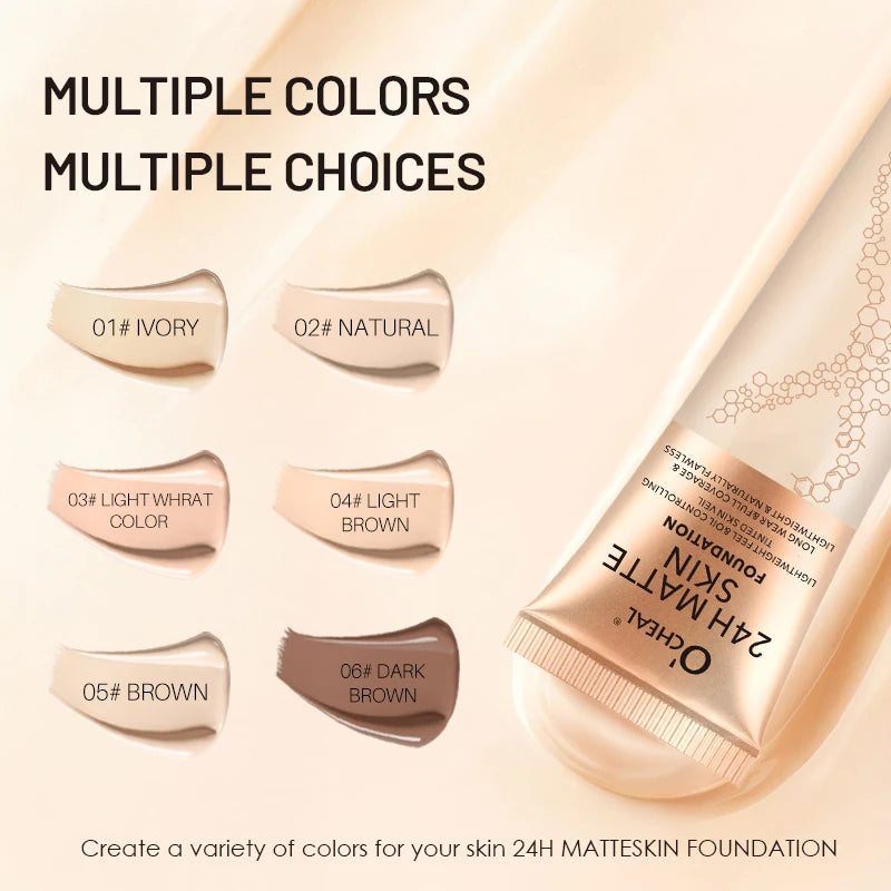 Long-Lasting Waterproof Matte Liquid Foundation