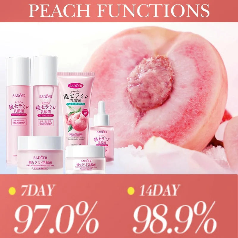 Hydrating Peach Extract 6-Piece Facial Skincare Set