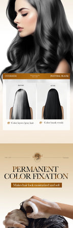 Instant Black Hair Dye Shampoo for Gray Hair Coverage