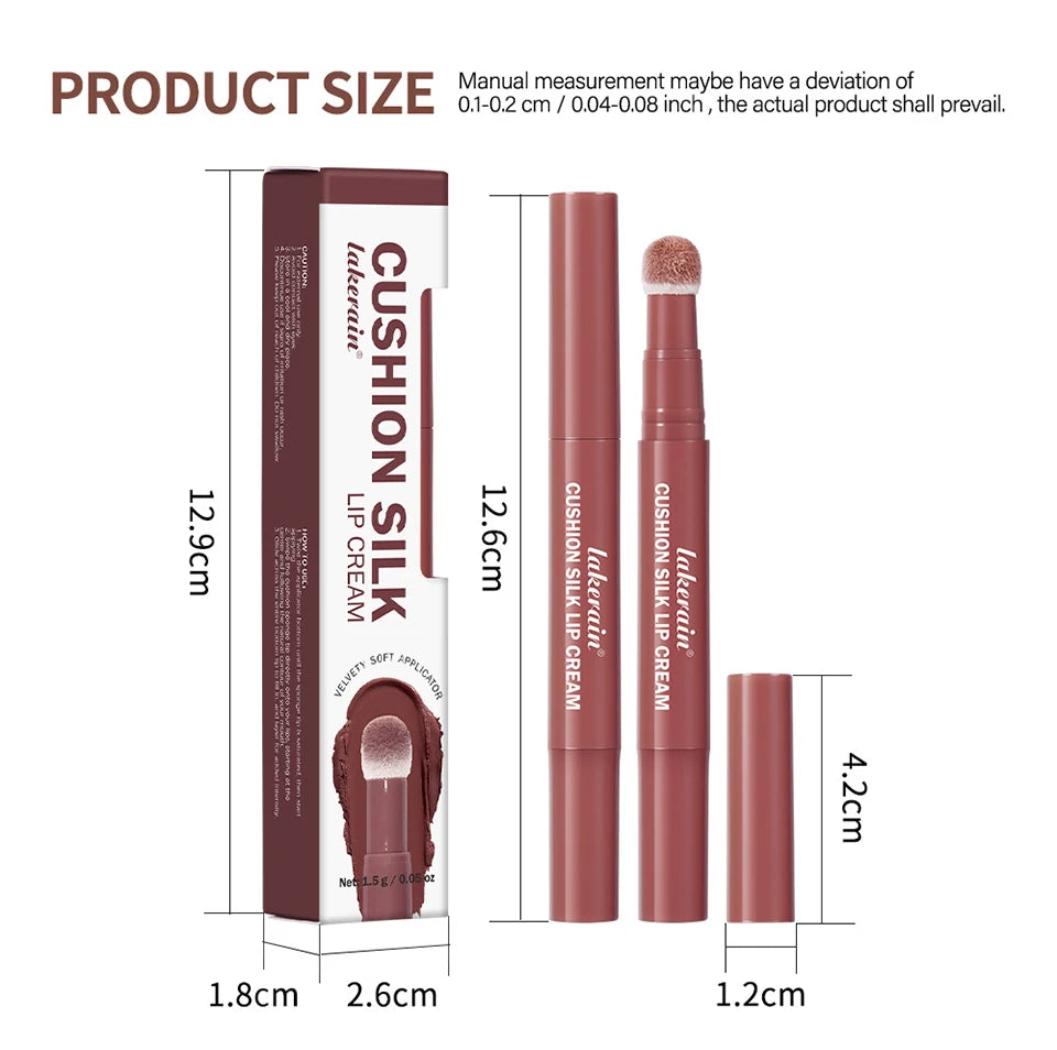 2-in-1 Velvet Lip Cream and Cheek Blush with Cushion Applicator