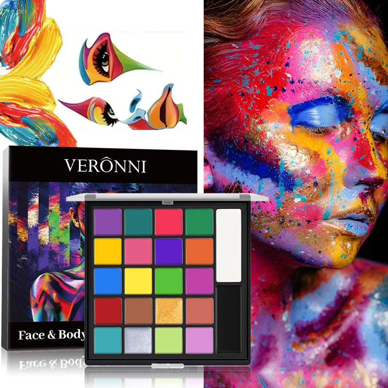 Professional Multi-Color Face and Body Paint Palette - 3