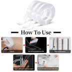 Heavy Duty Reusable Transparent Nano Mounting Tape