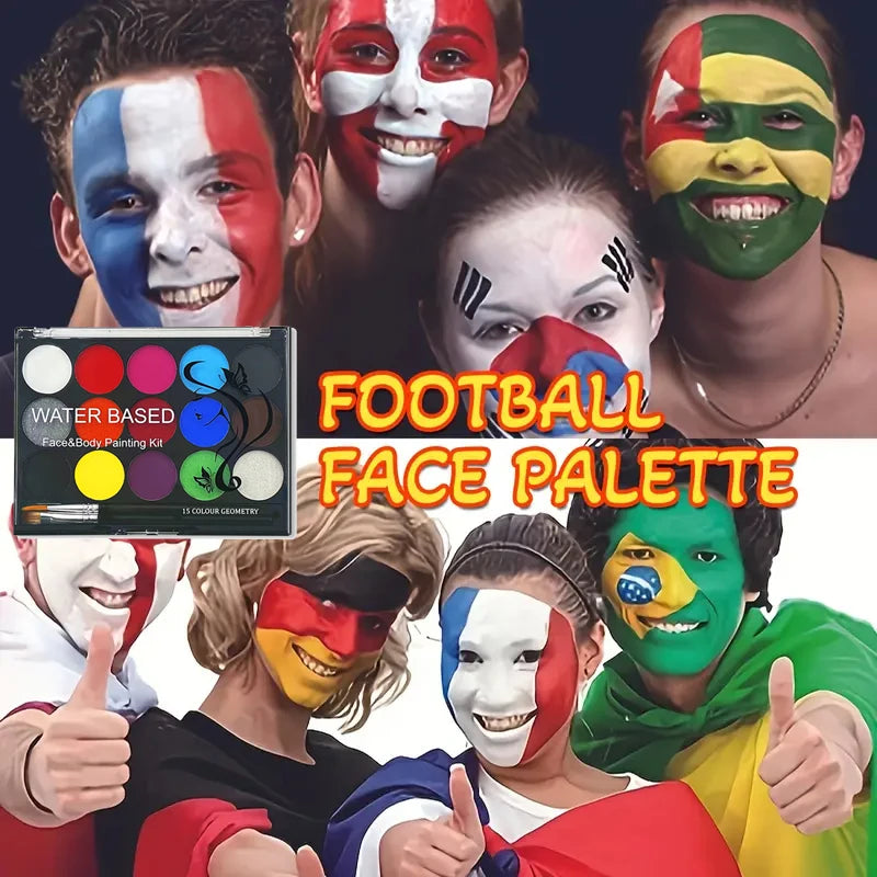15-Color Professional Face and Body Painting Kit - 3