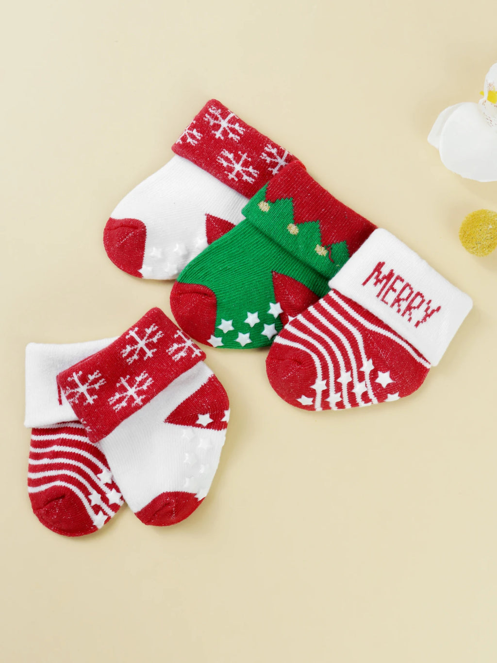 Cozy Christmas Non-Slip Baby Socks