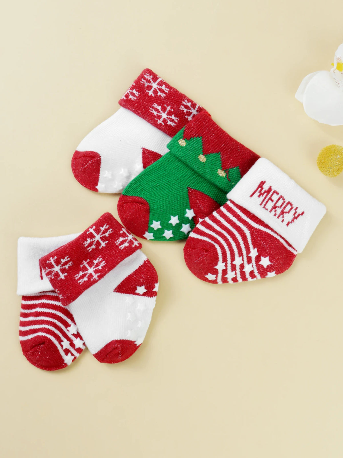 Cozy Christmas Non-Slip Baby Socks
