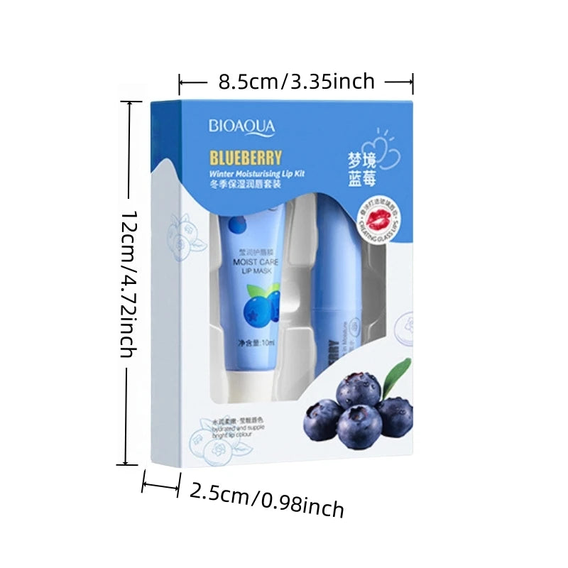 Hydrating Blueberry Lip Mask and Balm Duo Set