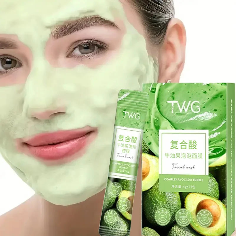 Deep Cleansing Avocado Bubble Facial Mask Set - 1