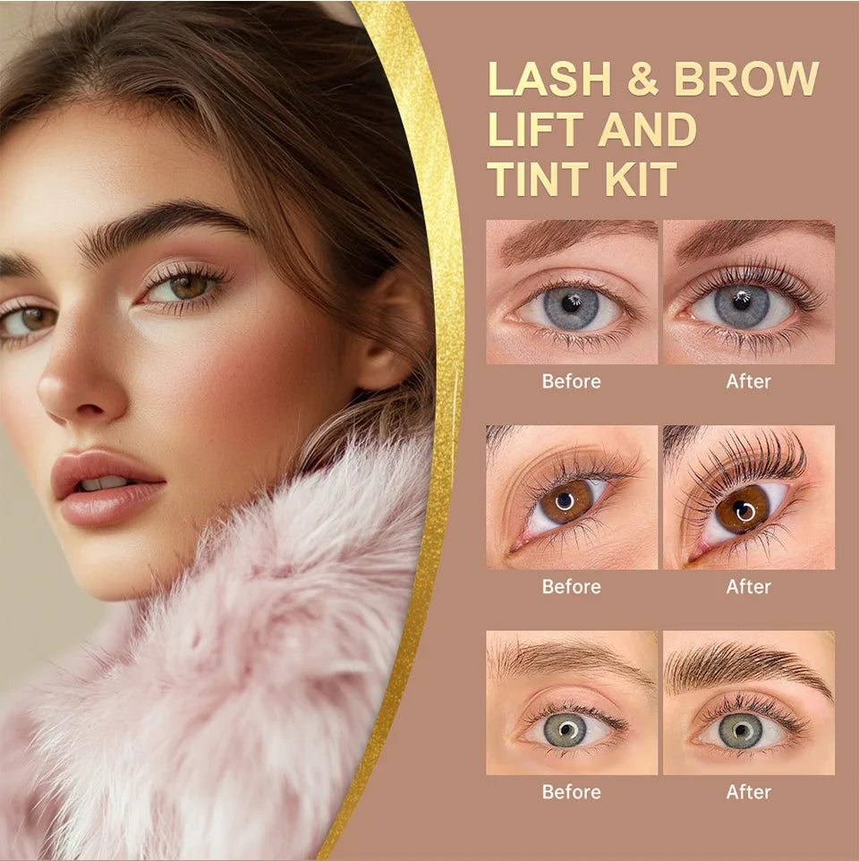 Professional Lash Lift and Brow Tint Kit for Salon Results - 9