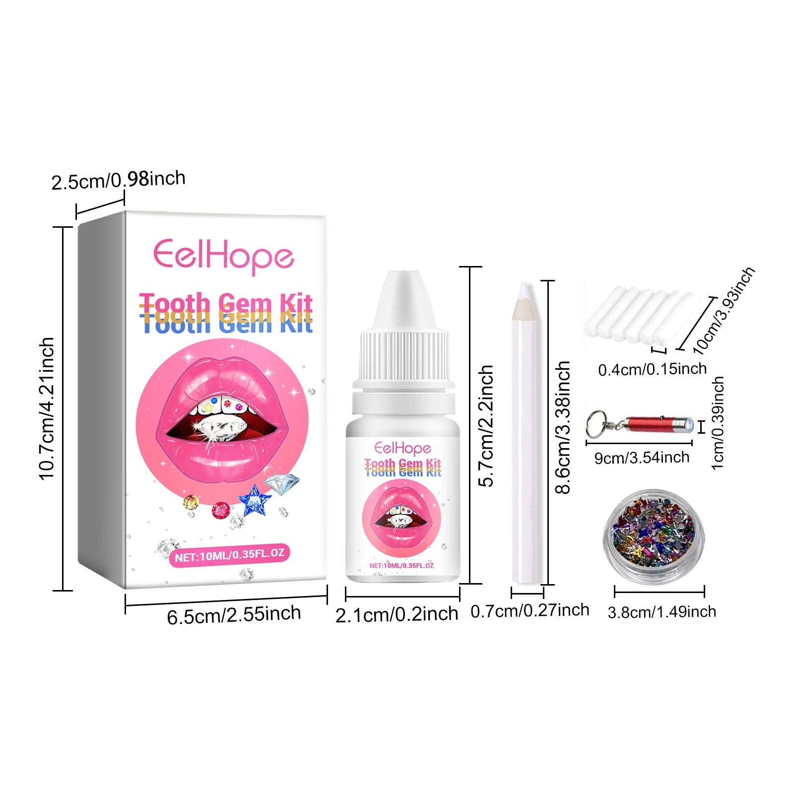 DIY Professional Tooth Gem Kit for Sparkling Dental Jewelry - 8