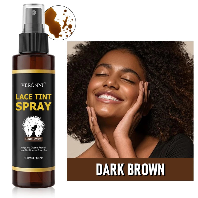 Dark Brown Lace Tint Spray for Natural Wig Blending - 20