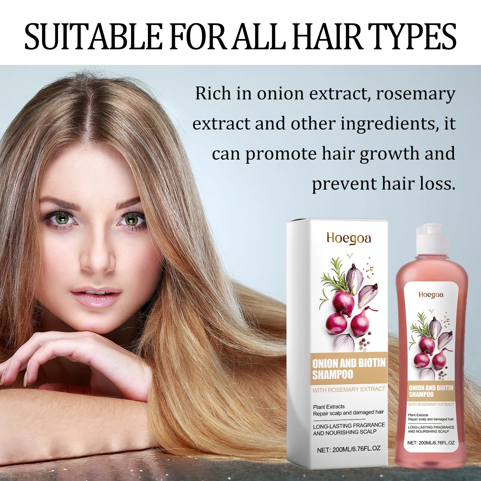 Onion and Biotin Hair Repair Shampoo for Thinning and Damaged Hair - 9