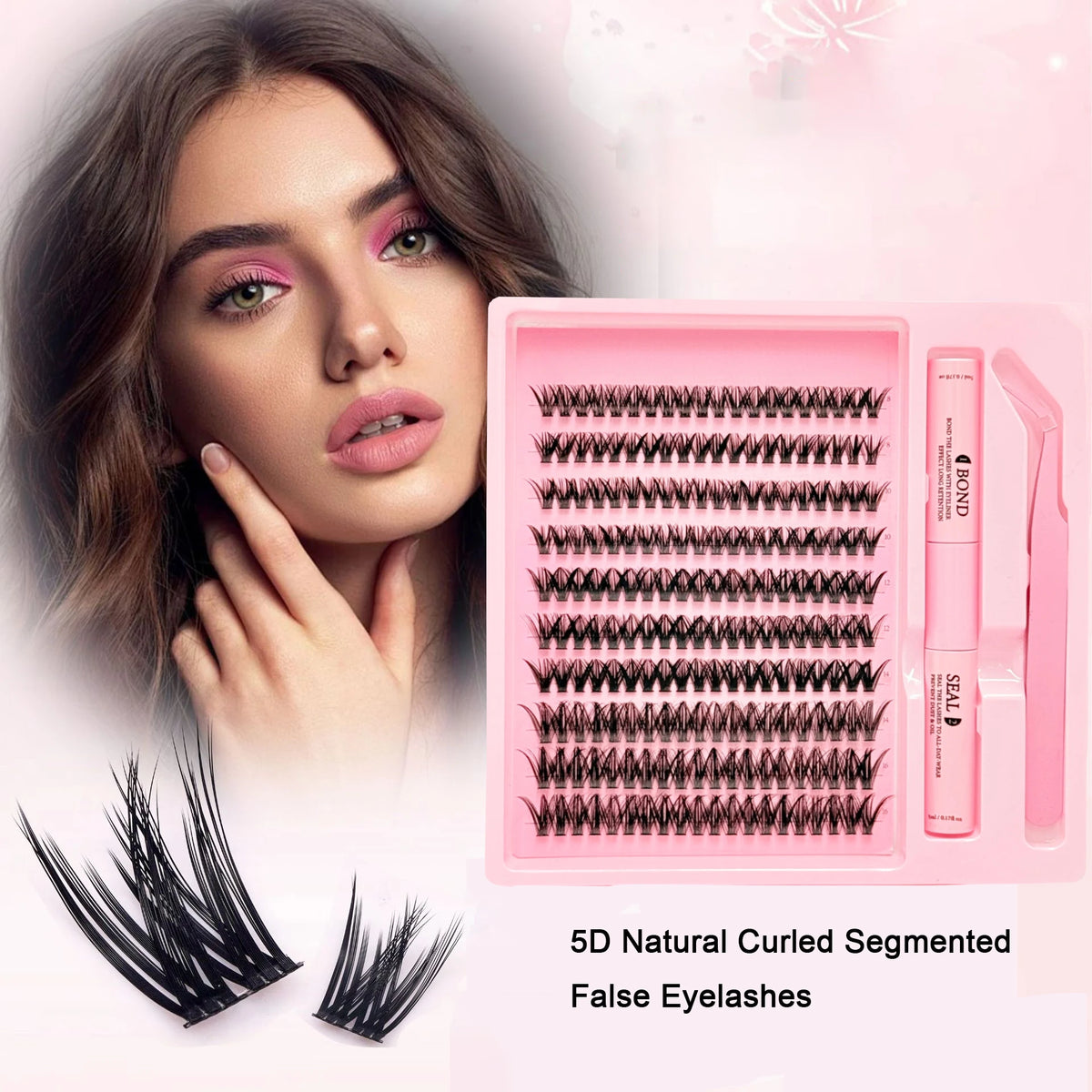 DIY Segmented Cluster Eyelashes for Natural Volume