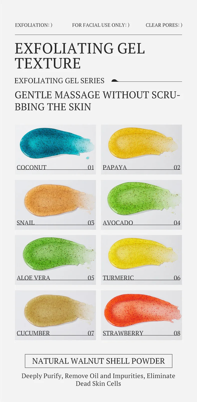 Gentle Exfoliating Facial Scrub Gel for Smooth Radiant Skin