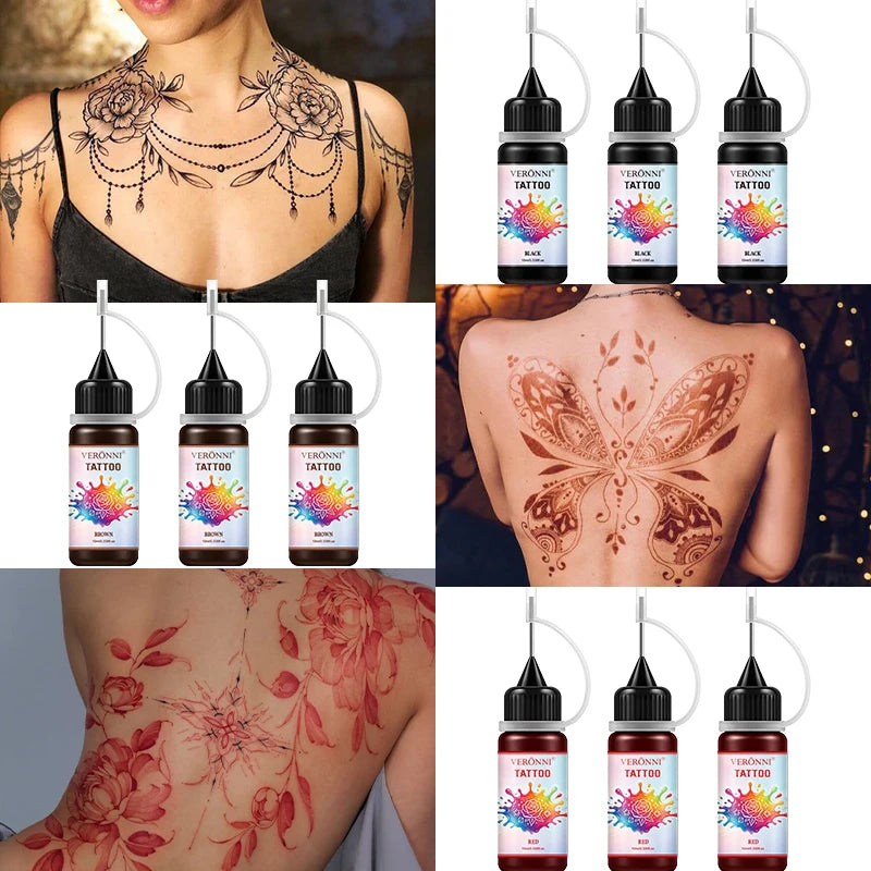 Semi-Permanent Temporary Tattoo Juice Kit with Stencils