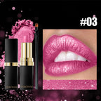 Metallic Pearl Finish Long-Lasting Lipstick