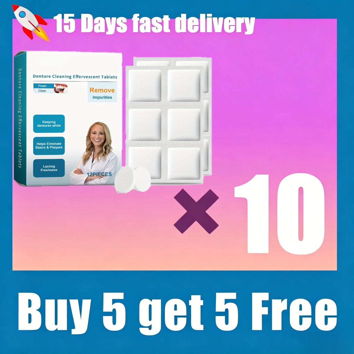 Effervescent Denture and Retainer Cleaning Tablets