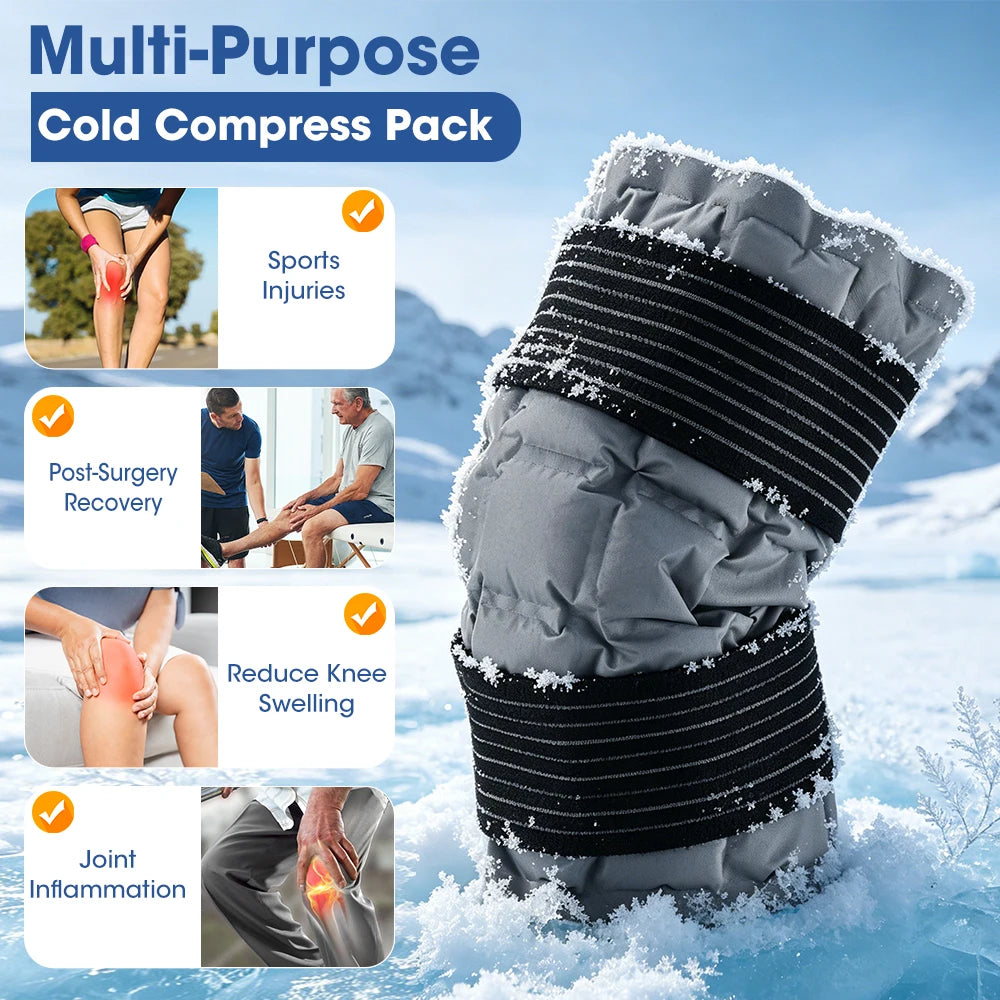 Reusable Hot and Cold Knee Ice Pack Wrap - 9