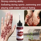 Long-Lasting Red Henna Temporary Tattoo Gel for Body Art