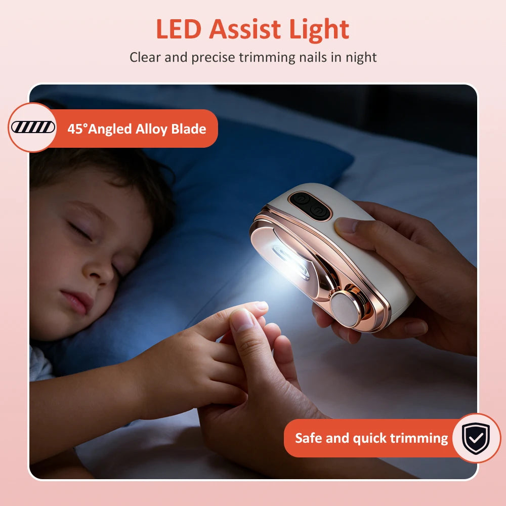 Automatic Electric Nail Trimmer with LED Light