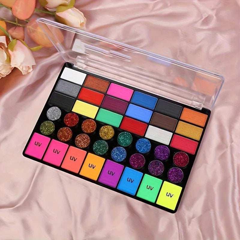 42-Color Water-Activated Face and Body Paint Makeup Set