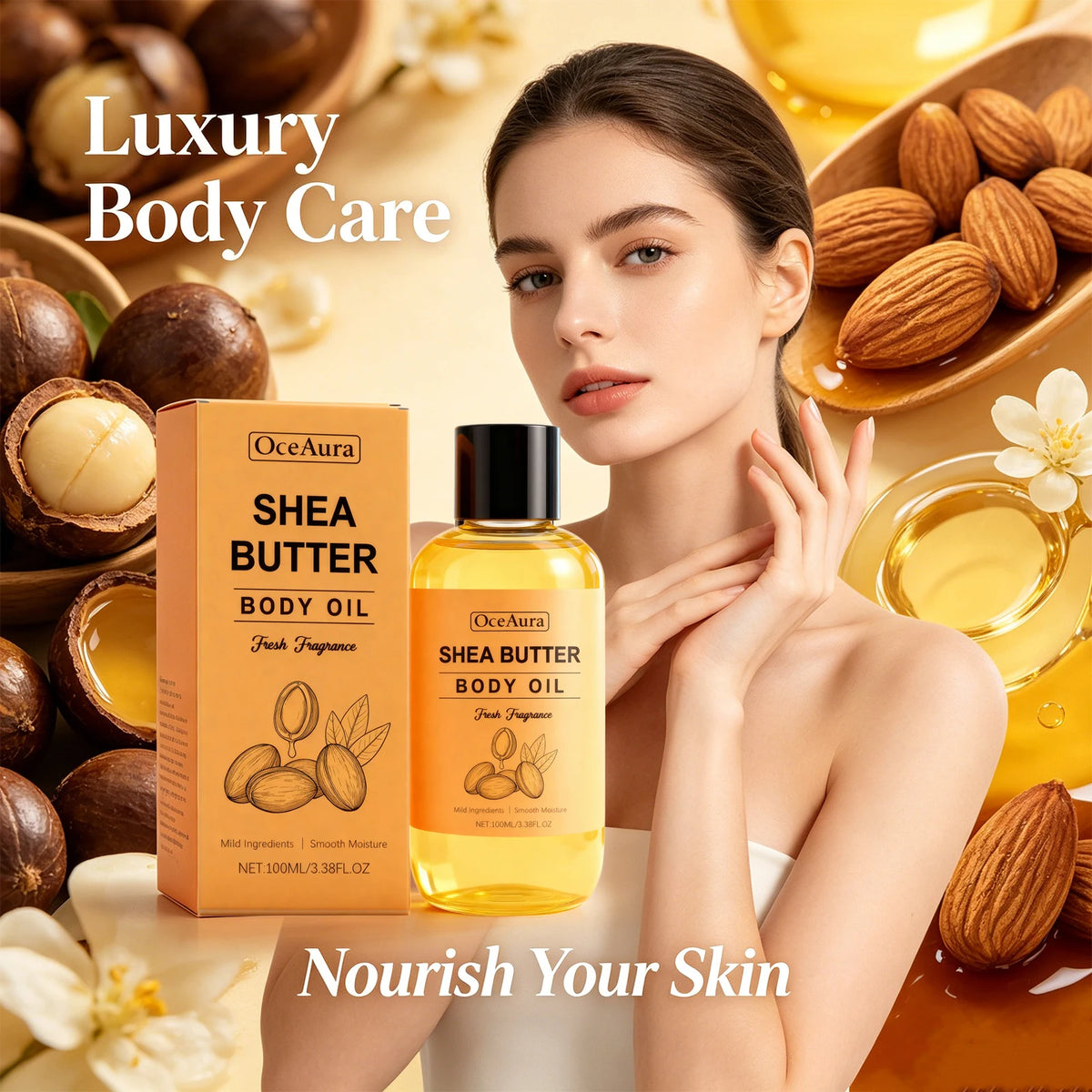 Nourishing Shea Butter Body Oil for Dry Skin