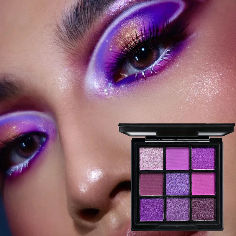 9-Color Purple Eyeshadow Palette - 1