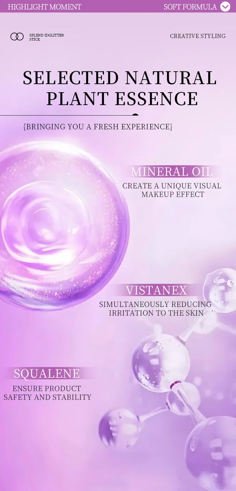 Shimmering Body and Face Glitter Stick