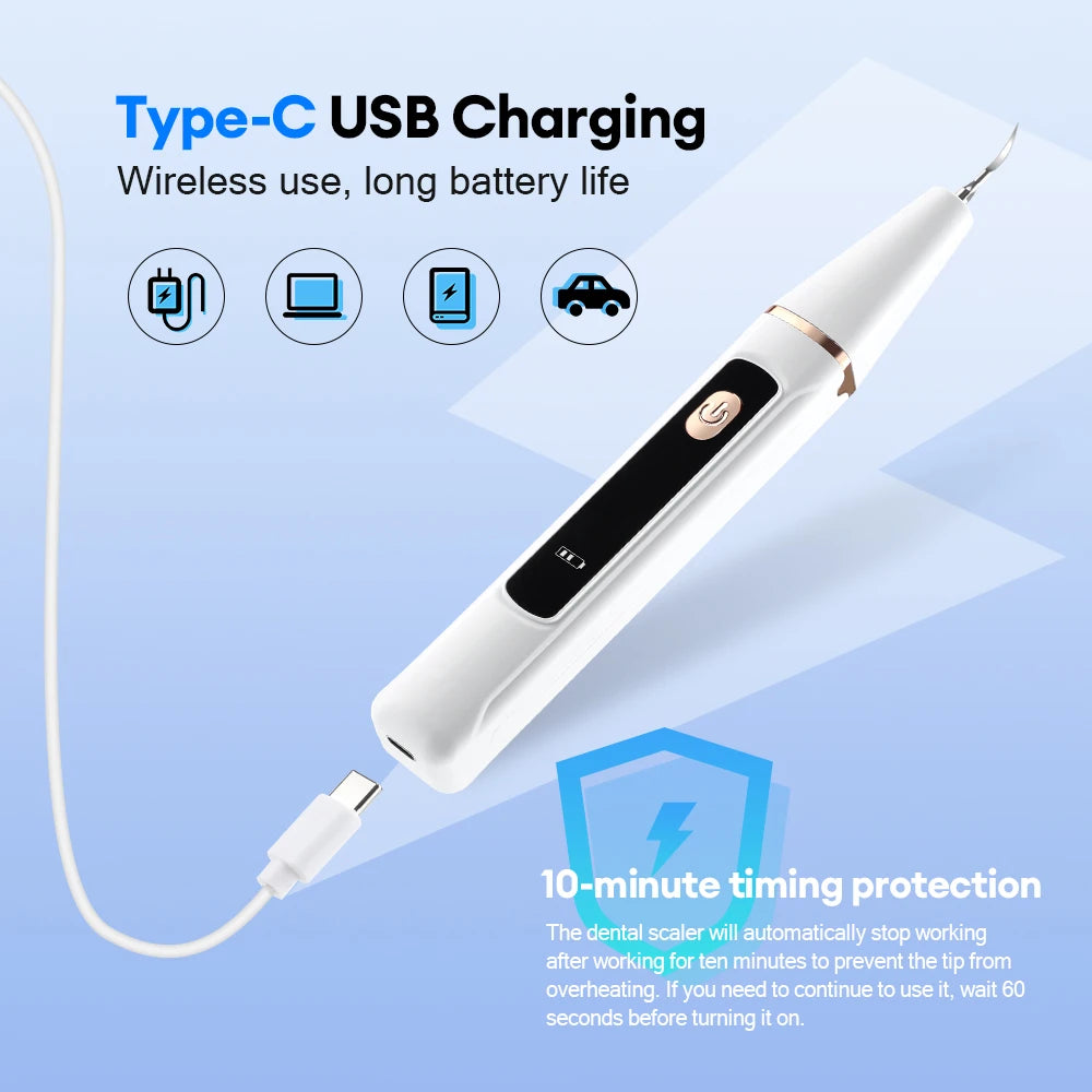 Ultrasonic Electric Teeth Tartar and Plaque Remover - 9