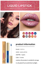 Shimmering Long-Lasting Waterproof Liquid Lipstick