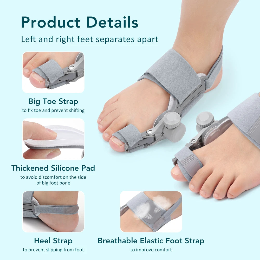 Adjustable Bunion Corrector for Pain Relief and Toe Alignment