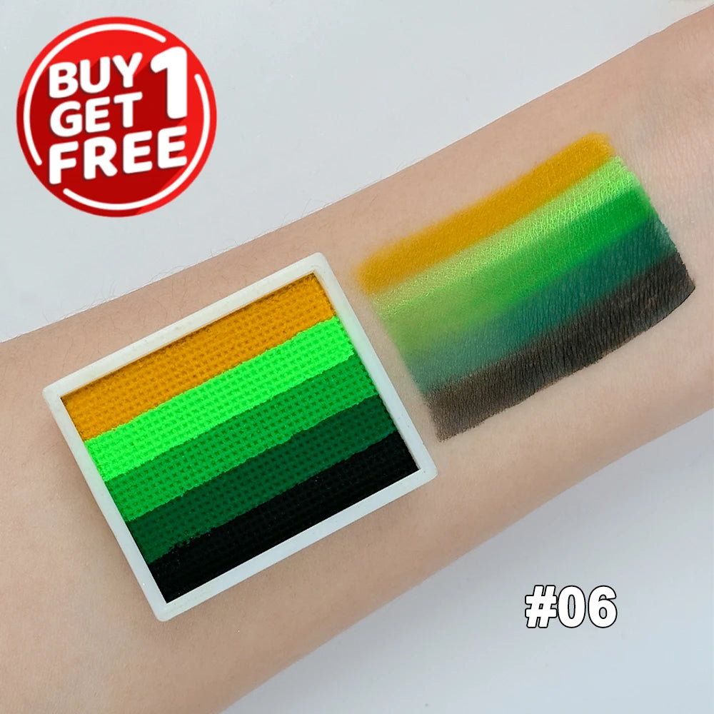 UV Glow-in-the-Dark Rainbow Face and Body Paint Set