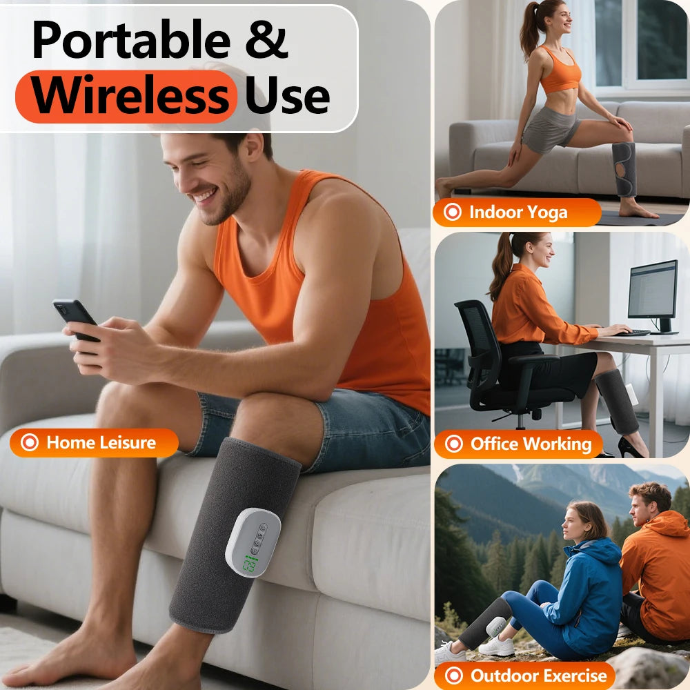 Cordless Heated Air Compression Leg Massager - 12