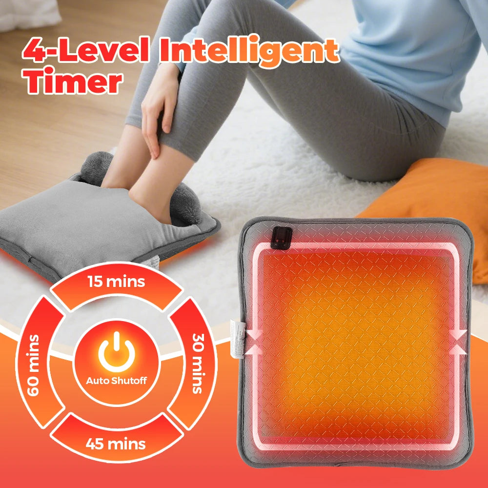 USB Heated Foot Warmer with Adjustable Settings - 9