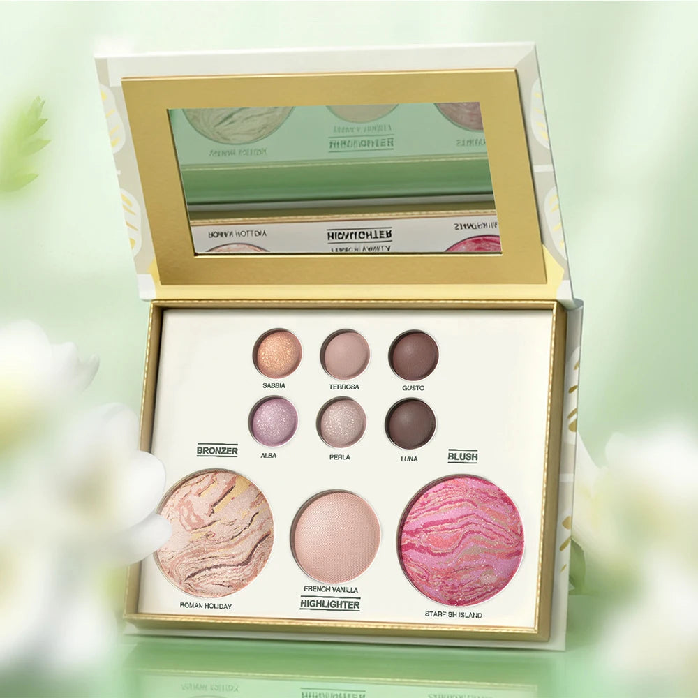 All-in-One 9-Color Face and Eye Makeup Palette - 10