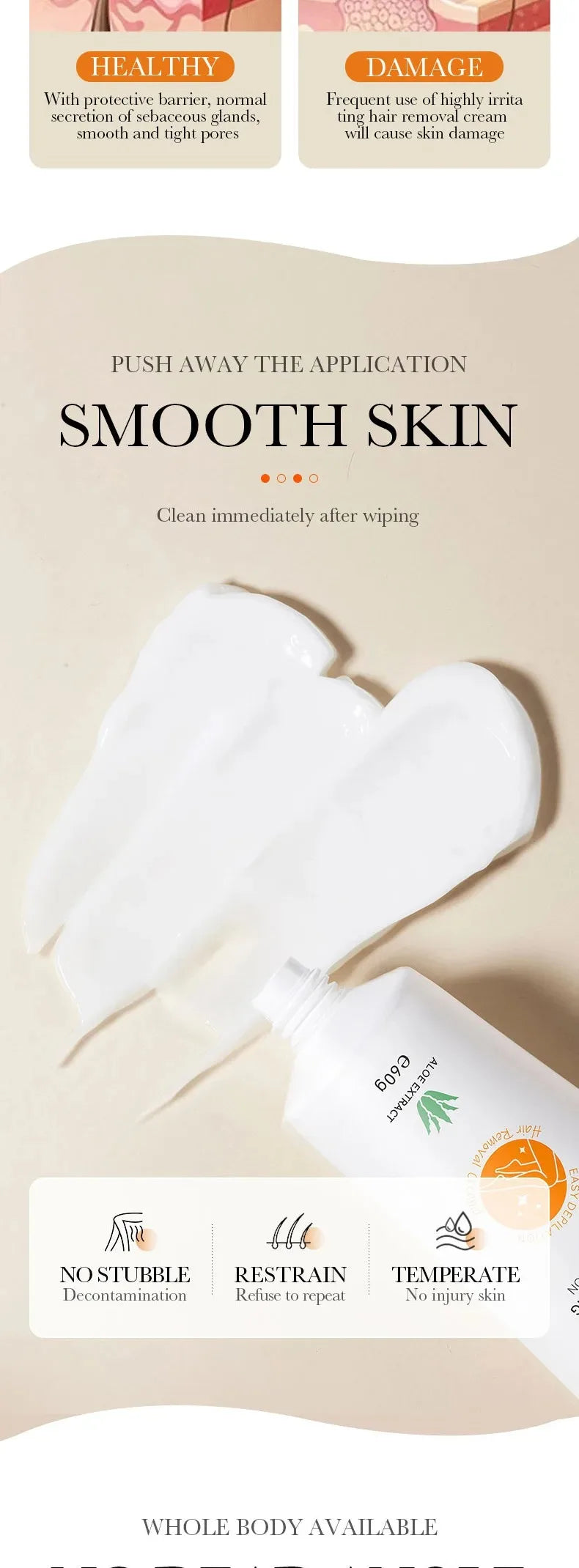 Gentle Aloe Vera Hair Removal Cream