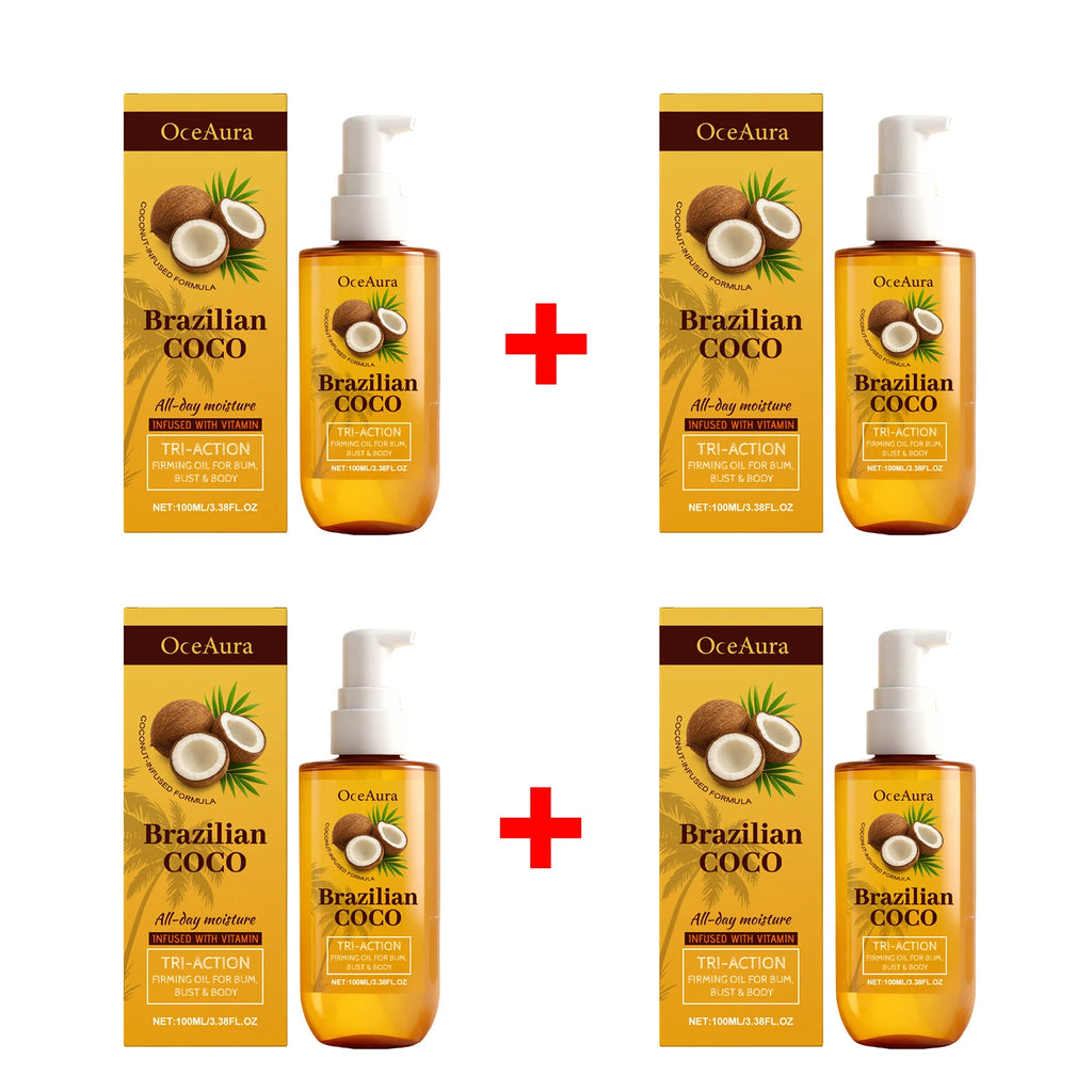 Coconut Body Firming Oil for Skin Hydration and Elasticity