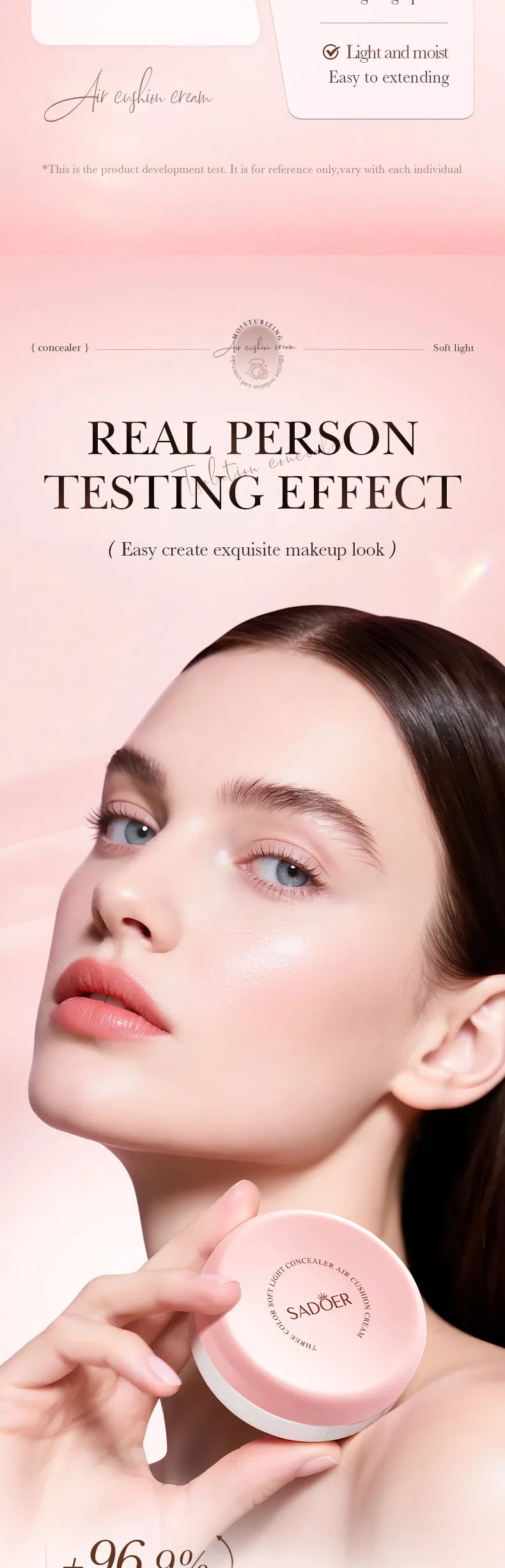 Three-Color Brightening Concealer Cushion Foundation