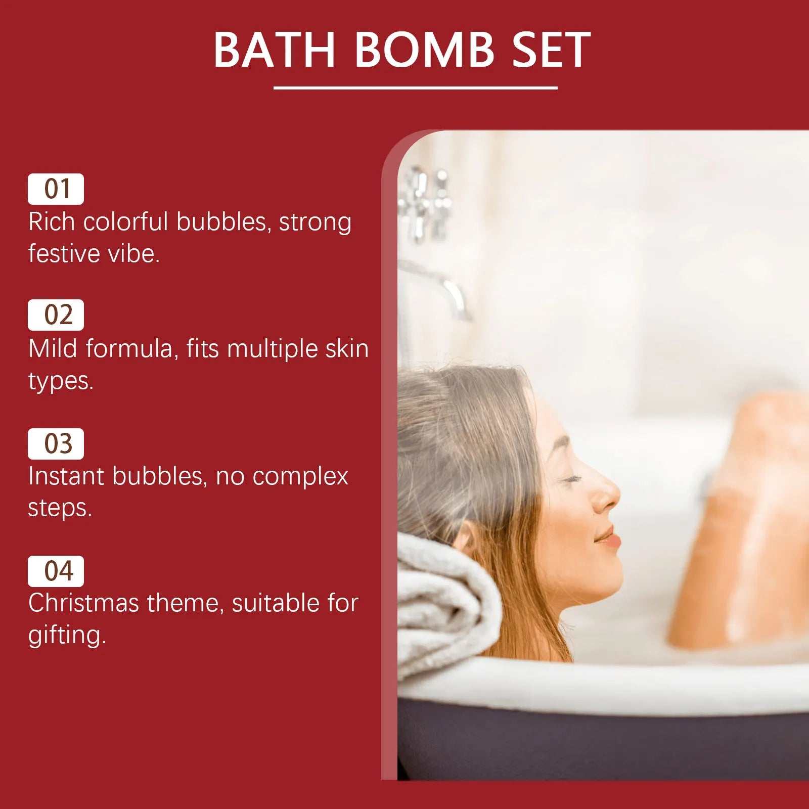 Relaxing Bath Bomb Gift Set for Kids - 4