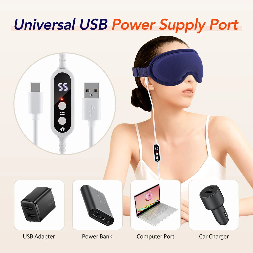 Heated Vibrating Eye Massager for Stress Relief