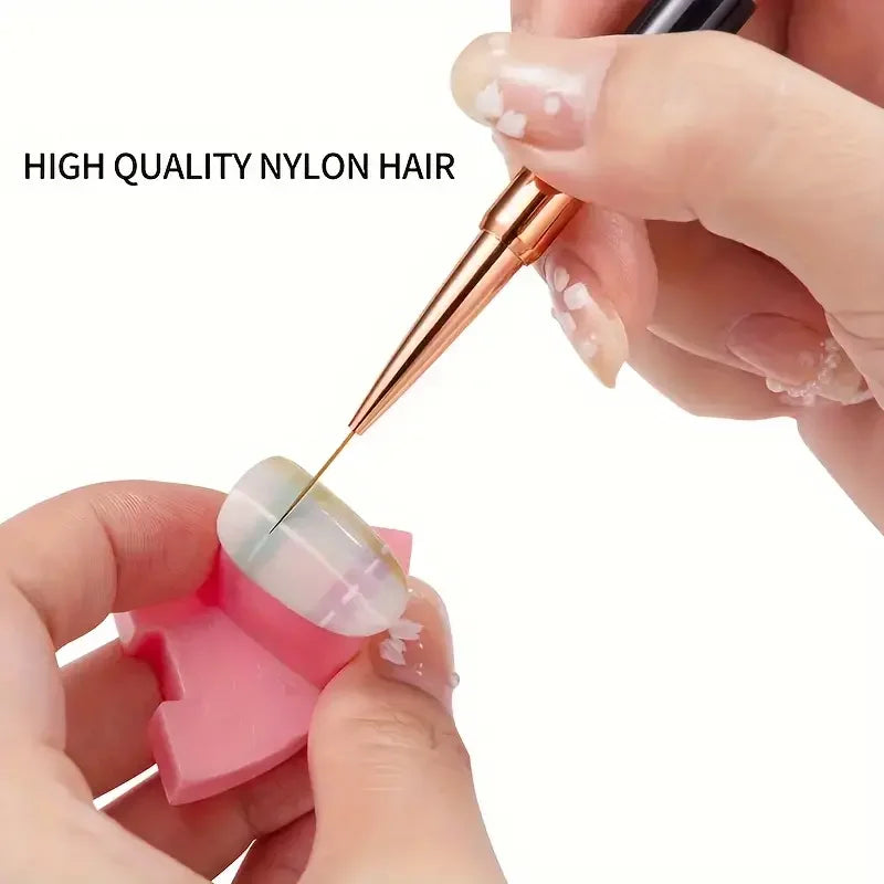 Dual-End Nail Art Liner Brush Set for Precise DIY Manicures