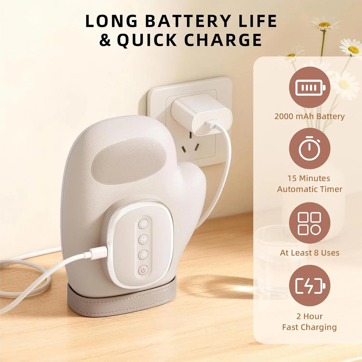 Electric Hand and Wrist Massager with Heat and Air Compression
