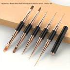 Dual-End Nail Art Liner Brush Set for Precise DIY Manicures