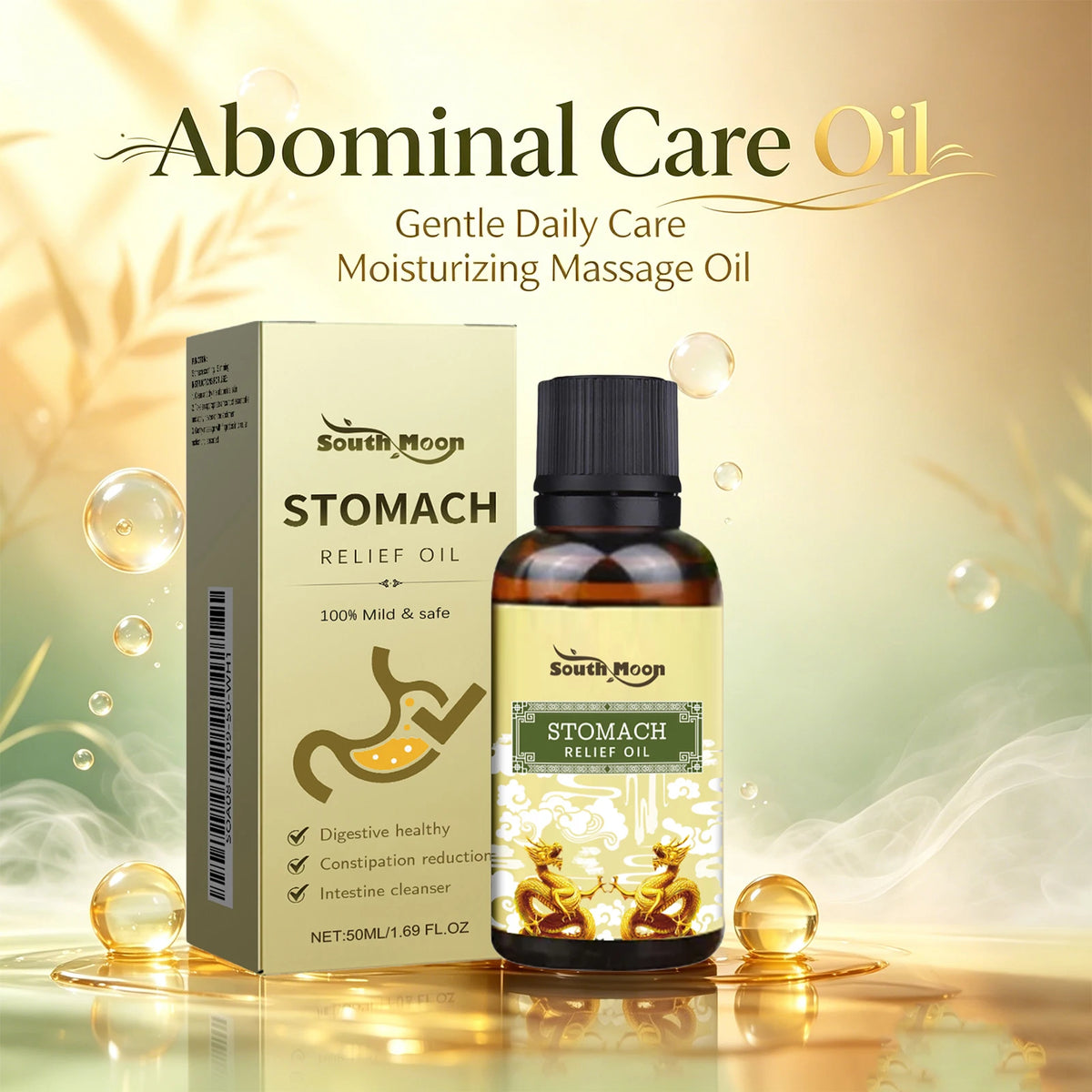 Herbal Abdominal Massage Oil for Natural Digestive Relief