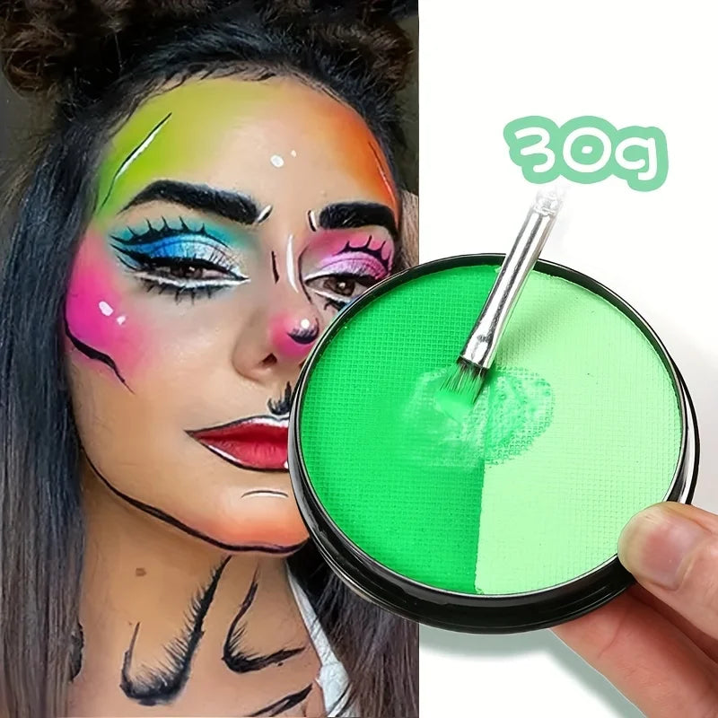 Double Color Face and Body Paint for Parties and Festivals