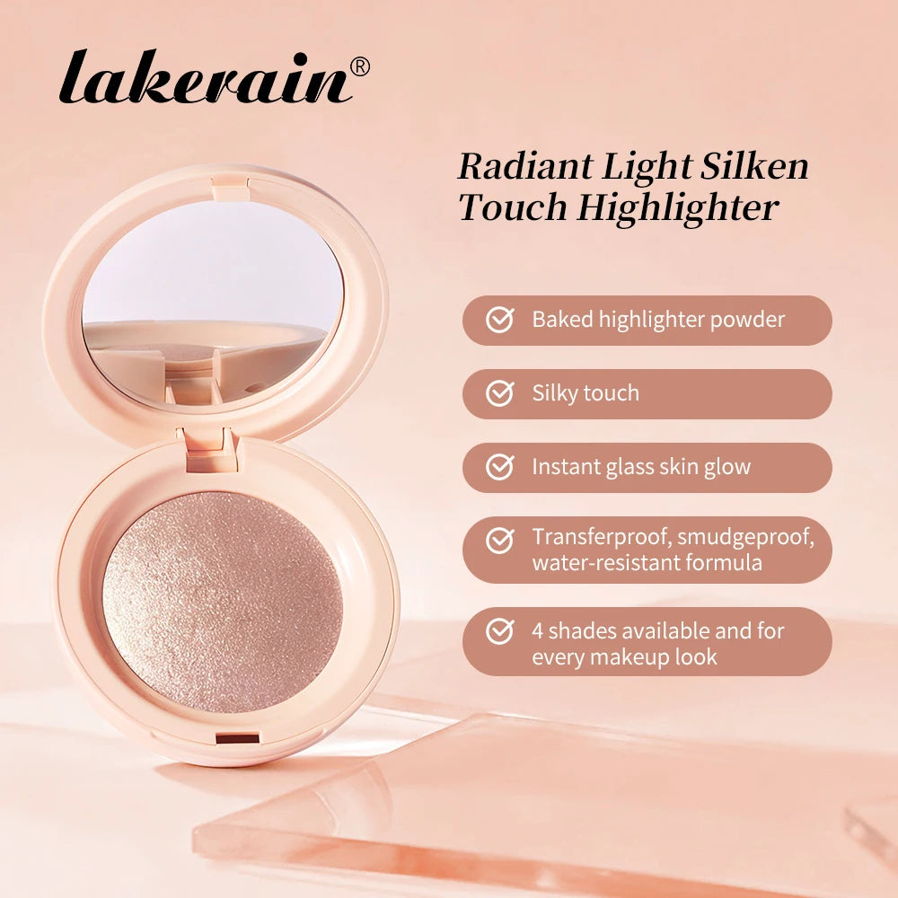 Silken Touch Baked Highlighter Powder for Radiant Glow
